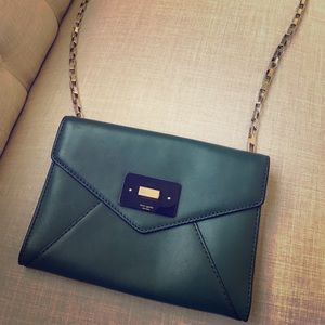 Hunter Green leather shoulder bag